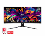 MSI MAG 341CQP QD-OLED - 34" UWQHD 175Hz 21:9 ívelt monitor, fekete